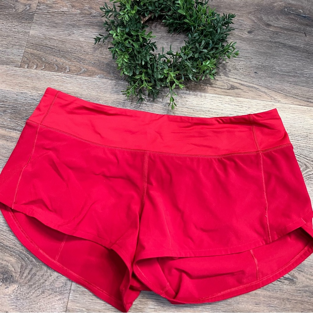 Lululemon Run Speed shorts, 8, red